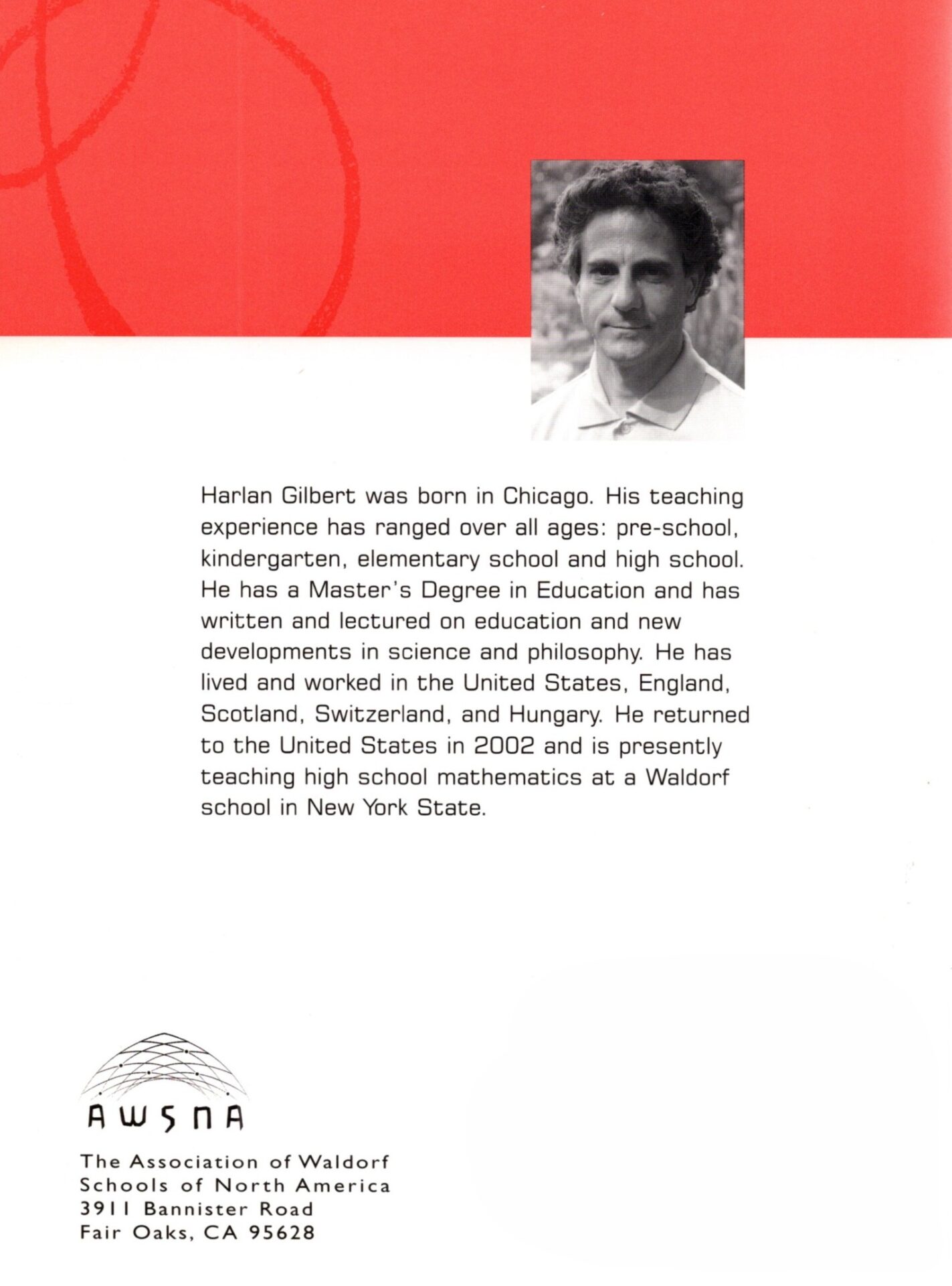 At the Source by Harlan Gilbert (back cover) | Rudolf Steiner Bookstore