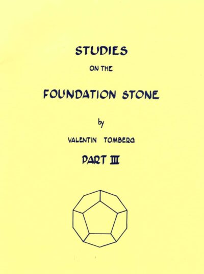 Studies on the Foundation Stone
