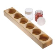 Wooden Holder for 6 - 100 ml Glass Paint Jars