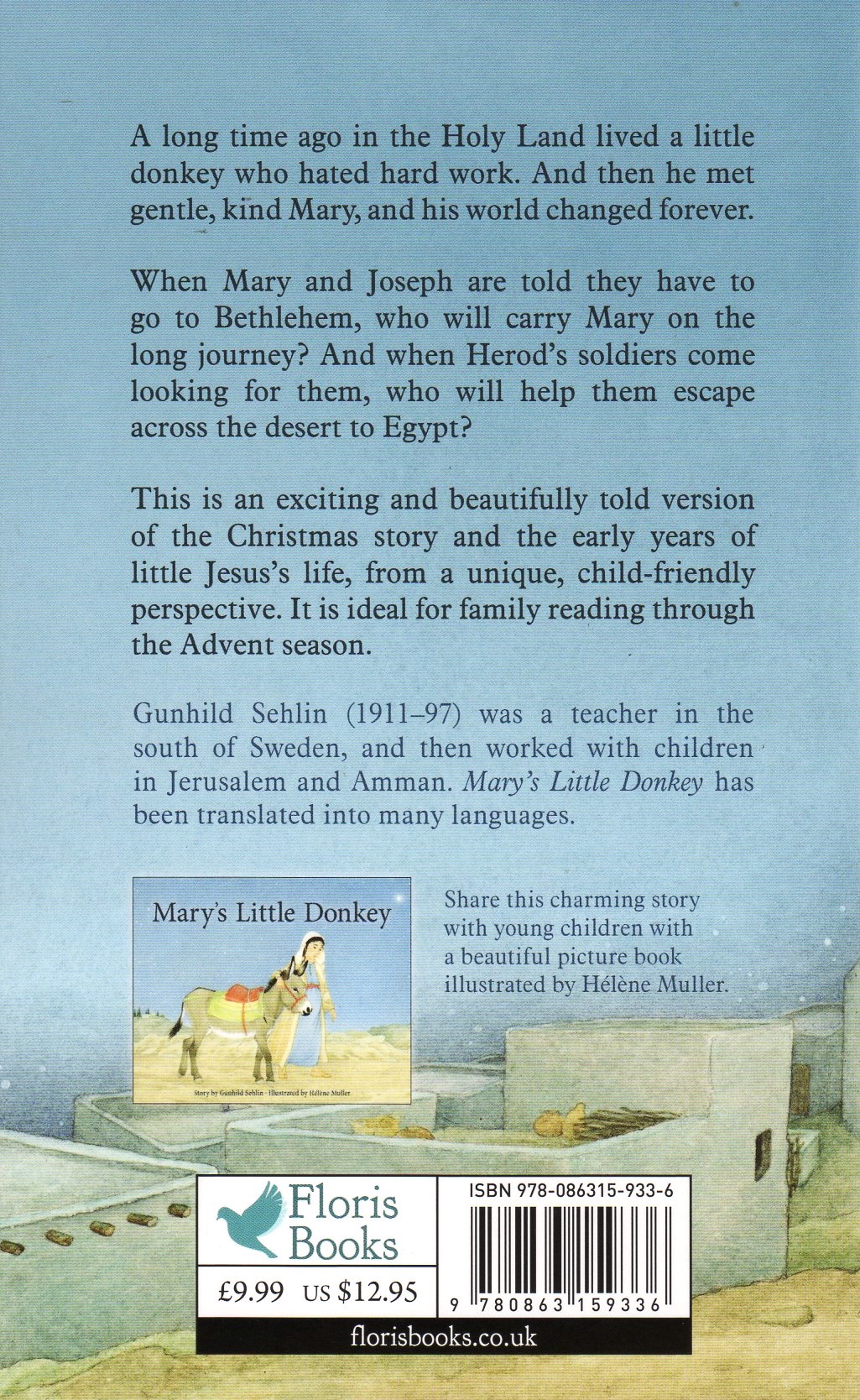 Mary's Little Donkey by Gunhild Sehlin (back cover) | Rudolf Steiner Bookstore