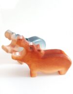 Hippopotamus with Mouth Open (Brown Hue)