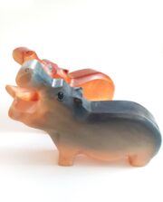 Hippopotamus with Mouth Open (Gray Hue)