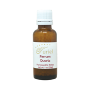 Uriel Ferrum Quartz Pellets — homeopathic headache remedy, 1 oz amber bottle