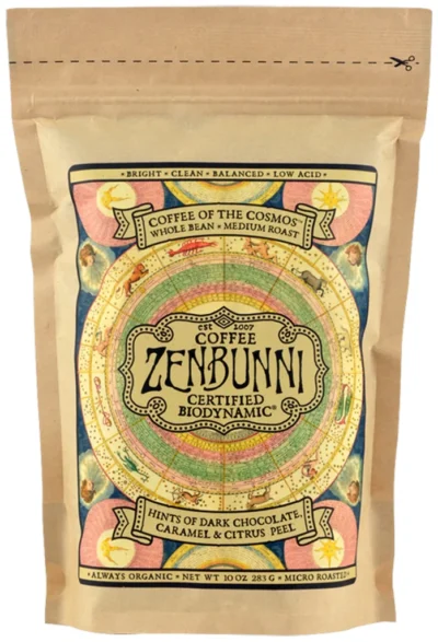 Biodynamic Coffee of the Cosmos by ZenBunni Coffee - 10 oz whole bean - Certified Biodynamic