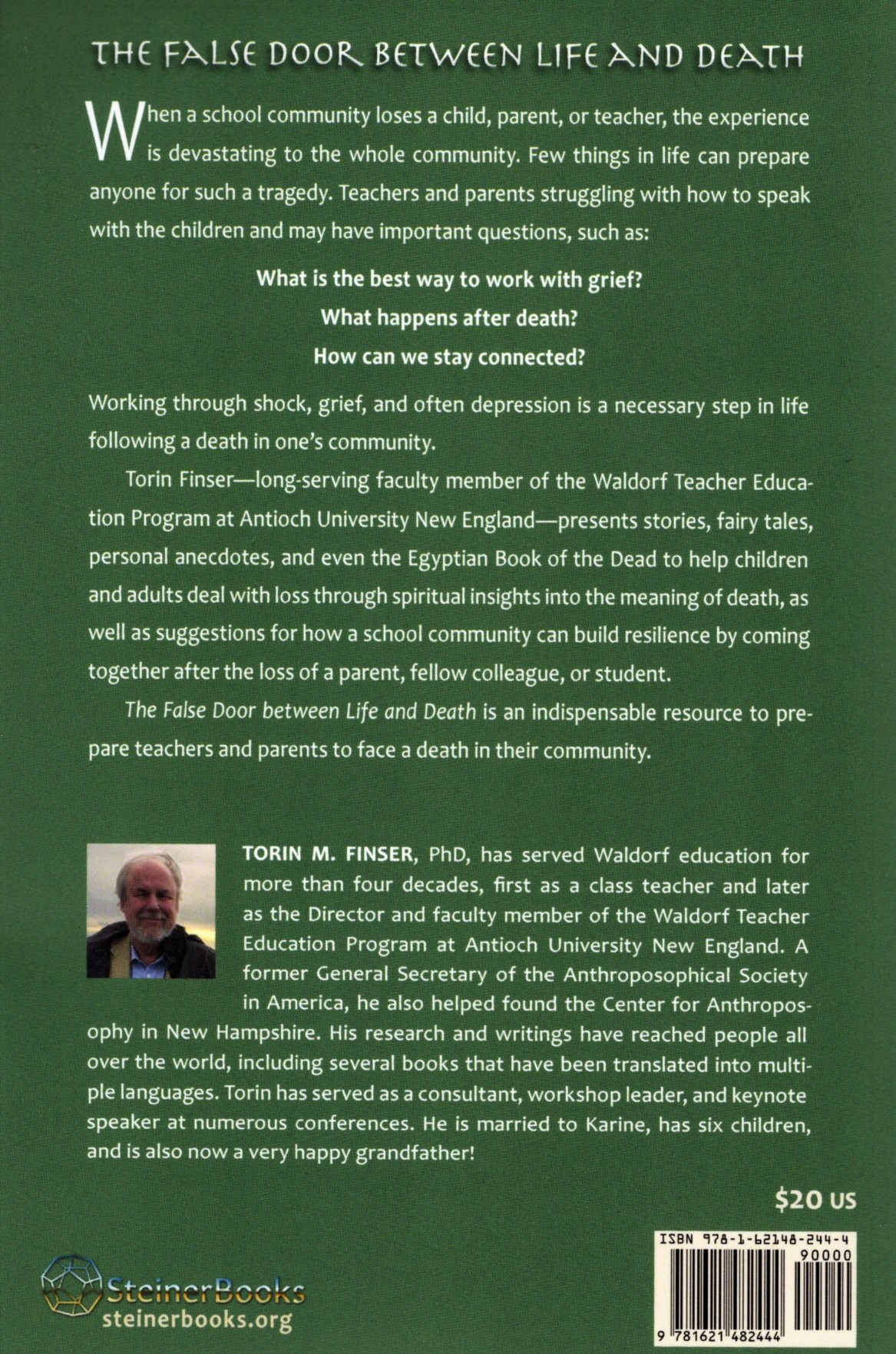 The False Door between Life and Death by Torin M. Finser - SteinerBooks - back cover