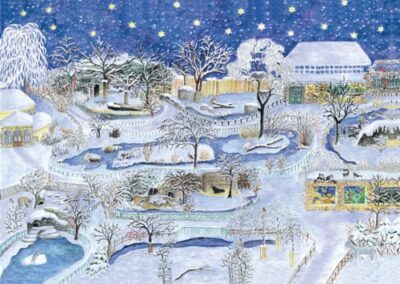Christmas at the Zoo (Card) by Elisabeth Heuberger | Rudolf Steiner Bookstore