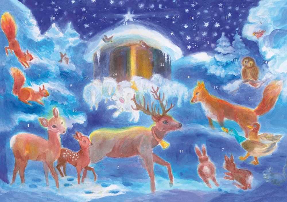 Christmas with the Animals (Card) by Dorothea Schmidt | Rudolf Steiner Bookstore